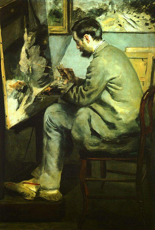 Pierre Renoir Bazille at his Easel oil painting image